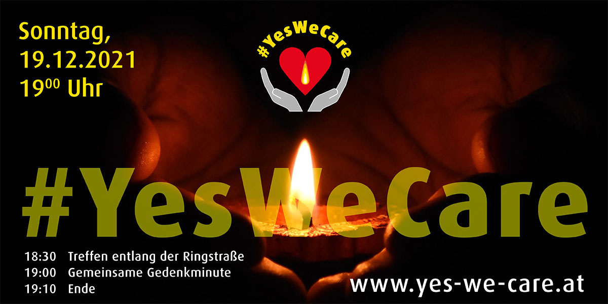 Hände halten Kerze #YesWeCare ©Pexels/ DHivakaran